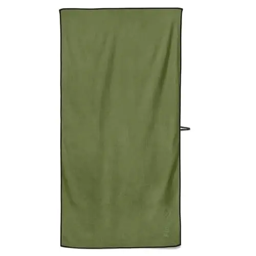 Flow Hydro Sport Towel - Microfiber Quick Dry Swimming Towels for Swim, Pool, Triathlon, and Other Water Sports in Medium, Large, Extra Large, and Hooded Sizes (Army Green, Large (60