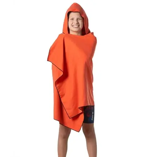 Flow Hydro Sport Towel - Microfiber Quick Dry Swimming Towels for Swim, Pool, Triathlon, and Other Water Sports in Medium, Large, Extra Large, and Hooded Sizes (Red, Large w/Hood) - 4