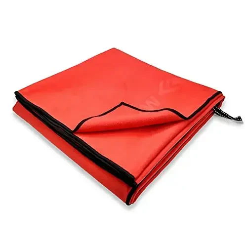 Flow Hydro Sport Towel - Microfiber Quick Dry Swimming Towels for Swim, Pool, Triathlon, and Other Water Sports in Medium, Large, Extra Large, and Hooded Sizes (Red, X-Large (72