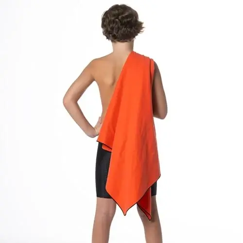 Flow Hydro Spor Havlusu - Yüzme, Havuz, Triatlon ve Diğer Su Sporları için Mikrofiber Hızlı Kuruyan Yüzme Havluları, Orta, Büyük, Ekstra Büyük ve Kapüşonlu Boyutlarda (Kırmızı, X-Büyük (72