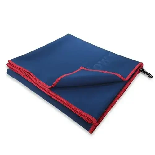 Flow Hydro Sport Sochiq - Microfiber Tez Quriydigan Suzish Sochiqlari Suzish, Hovuz, Triatlon va Boshqa Suv Sportlari uchun O'rta, Katta, Juda Katta va Kapüşonli O'lchamlarda (Navy, Katta (60