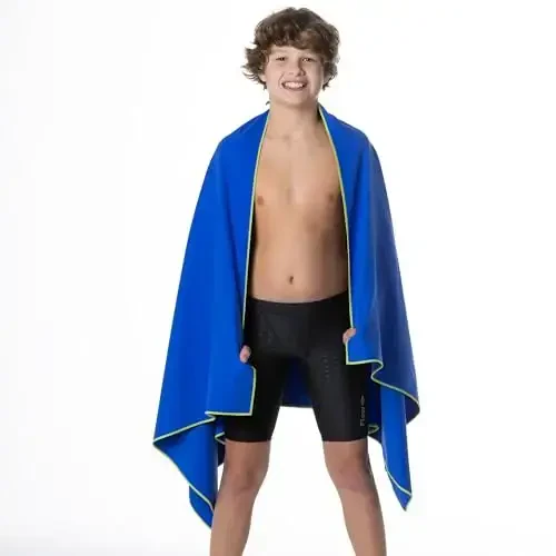 Flow Hydro Sport Towel - Microfiber Quick Dry Swimming Towels for Swim, Pool, Triathlon, and Other Water Sports in Medium, Extra Large, and Hooded Sizes (Blue, X-Large (72