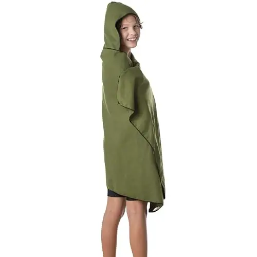 Flow Hydro Sport Towel - Microfiber Quick Dry Swimming Towels for Swim, Pool, Triathlon, and Other Water Sports in Medium, Large, Extra Large, and Hooded Sizes (Army Green, Large w/Hood) - 5