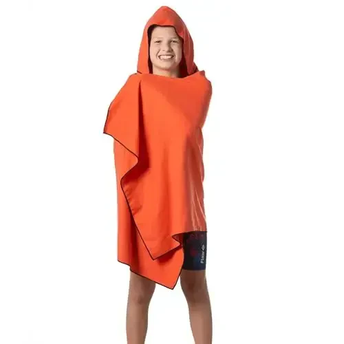 Flow Hydro Sport Towel - Microfiber Quick Dry Swimming Towels for Swim, Pool, Triathlon, and Other Water Sports in Medium, Large, Extra Large, and Hooded Sizes (Red, Large w/Hood) - 4