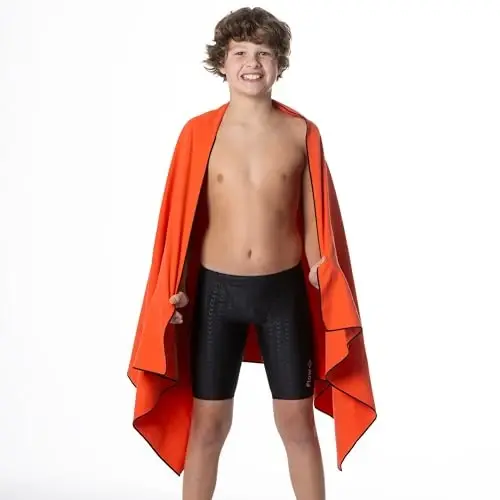 Flow Hydro Sport Towel - Microfiber Quick Dry Swimming Towels for Swim, Pool, Triathlon, and Other Water Sports in Medium, Large, Extra Large, and Hooded Sizes (Red, X-Large (72