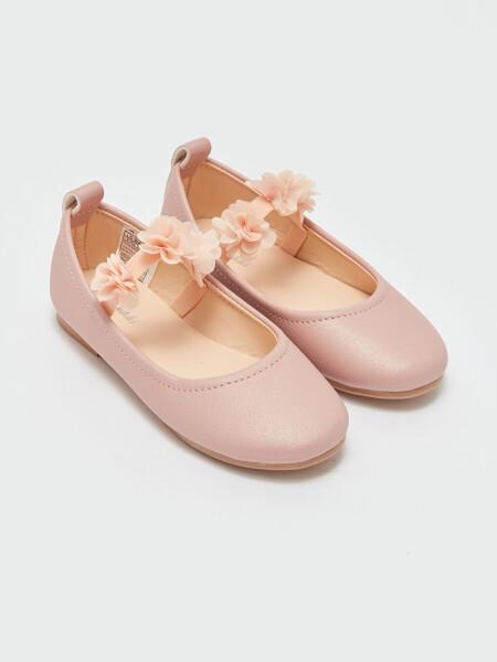 Flower Detailed Girl's Ballerinas - 1