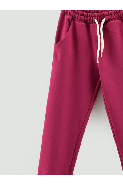 Flower Patterned Pocket Girls Sweatpants - 2