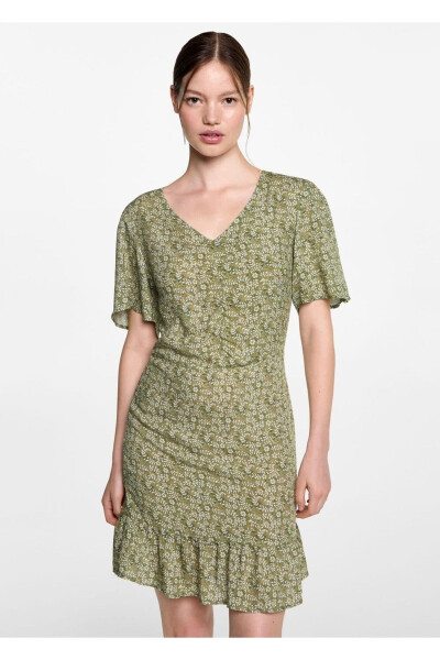 Flower-Patterned Ruffled Dress - MANGO TEEN