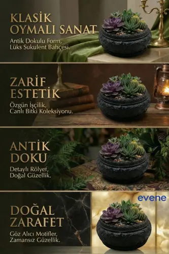 Flower Pot Large Flower Pot Flower Pot Large Size Flower Pot Living Room Flower Pot Model 5 Black Flower Pot-Black - 2