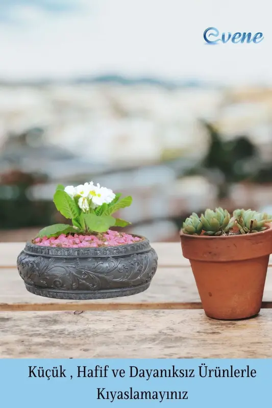 Flower Pot Large Flower Pot Flower Pot Large Size Flower Pot Living Room Flower Pot Model 5 Black Flower Pot-Black - 3