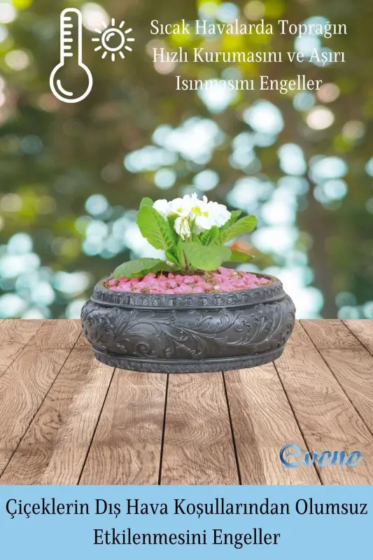 Flower Pot Large Flower Pot Flower Pot Large Size Flower Pot Living Room Flower Pot Model 5 Black Flower Pot-Black - 4