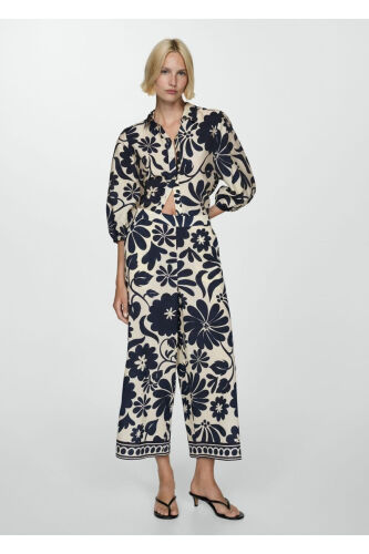 Flowy floral print pants - MANGO WOMAN (1)