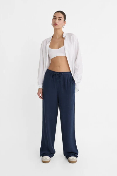 Flowy linen pants - STRADIVARIUS