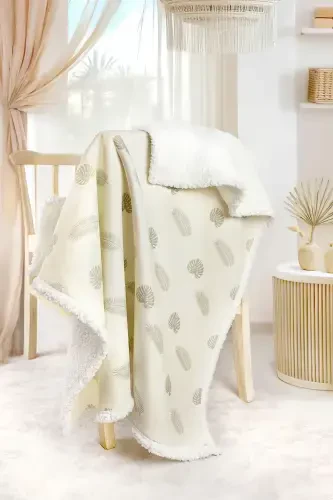 Fluffy Baby Blanket 80x100 Cm Melis Sheep Wool Blanket - 1