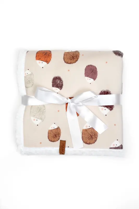 Fluffy Bebek Battaniyesi 80x100 Cm Urcin Kundak Puset Çift Taraflı Koyun Tüyü Battaniye 100x80-Açık Kahve - 2