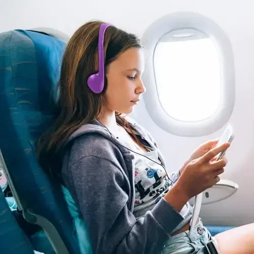 Flutesan 20 Pack Headphones Bulk for Classroom School Students Libraries Wired On Ear Headphones Over The Head Earphones for Class Children Teen Boys Girls Adults (Purple) - 6