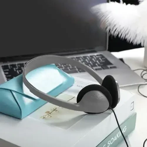 Flutesan 20 Pack Headphones Bulk for Classroom School Students Libraries Wired On Ear Headphones Over The Head Earphones for Class Children Teen Boys Girls Adults(Gray) - 7