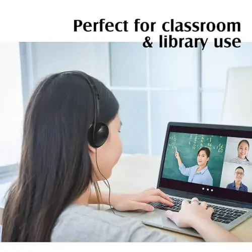 Flutesan 20 Pack Classroom Kids Headphones on Ear Headphones Over The Head Earphones for Student School Children Teen Boys Girls Adults, Black - 1