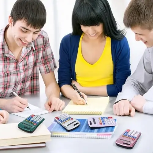 Flutesan 30 Pack Pocket Calculator Small Battery Powered Bulk Mini Size 4 Function Hand Held Basic Calculator for Students Kids School Home Office (Blue, Gray, Red, Green, Purple) - 6