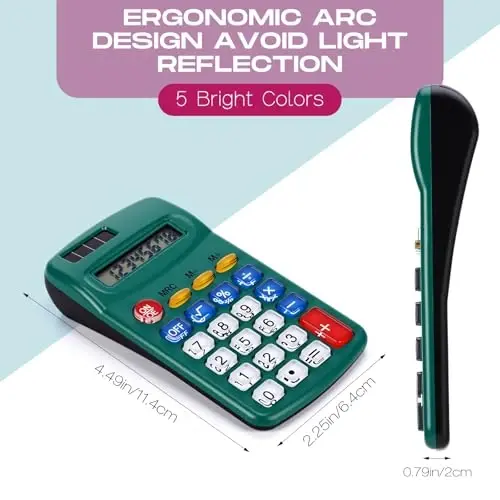 Flutesan 30 Pack Pocket Calculator Small Battery Powered Bulk Mini Size 4 Function Hand Held Basic Calculator for Students Kids School Home Office (Blue, Gray, Red, Green, Purple) - FLUTESAN (1)