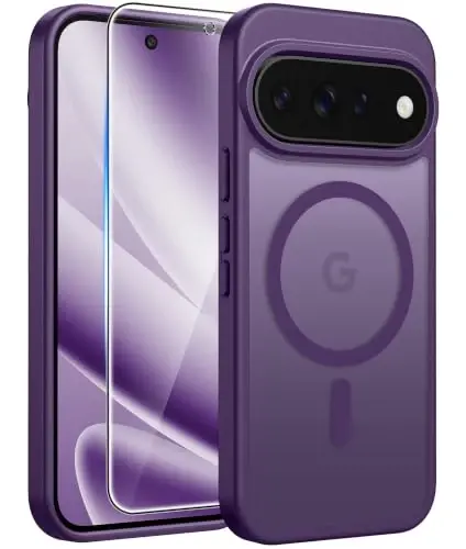 FNTCASE 11 Pro XL g'ilofi, Magsafe uchun, Binafsharang ekran himoyachisi | Yarim shaffof mat magnit orqa qism, 14FT harbiy darajadagi tushishdan himoya, Zarbga chidamli telefon g'ilofi, Binafsharang 