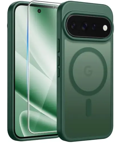 FNTCASE 11 Pro XL Kılıf, Magsafe Uyumlu, Ekran Koruyucu Yeşil | Yarı Saydam Mat Manyetik Arka, 14FT Askeri Sınıf Düşme Koruması, Darbeye Dayanıklı Koruyucu Telefon Kılıfı, Yeşil 