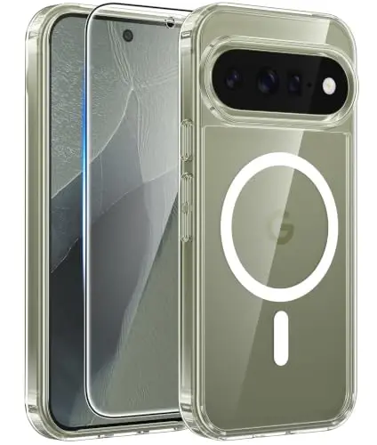 FNTCASE 11 Pro XL Kılıf, Magsafe Uyumlu, Şeffaf Ekran Koruyucu | Sararmaz Manyetik Arka, 14FT Askeri Sınıf Düşme Koruması, Darbeye Dayanıklı Koruyucu Telefon Kapağı, Şeffaf 