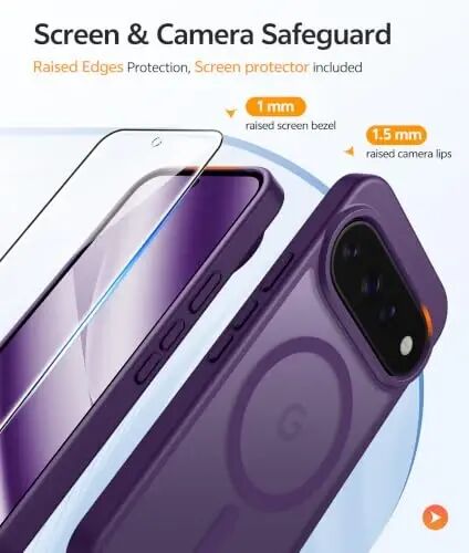 FNTCASE 11 Pro XL Kılıfı, Magsafe Uyumlu, Ekran Koruyuculu Mor | Yarı Saydam Mat Manyetik Arka Yüzey, 14FT Askeri Sınıf Düşme Koruması, Darbeye Dayanıklı Koruyucu Telefon Kapağı, Mor - 3