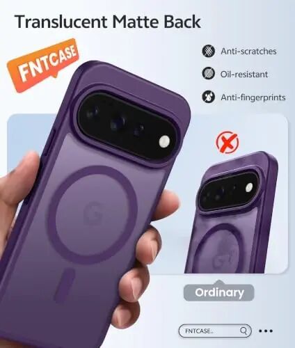 FNTCASE 11 Pro XL Kılıfı, Magsafe Uyumlu, Ekran Koruyuculu Mor | Yarı Saydam Mat Manyetik Arka Yüzey, 14FT Askeri Sınıf Düşme Koruması, Darbeye Dayanıklı Koruyucu Telefon Kapağı, Mor - 6