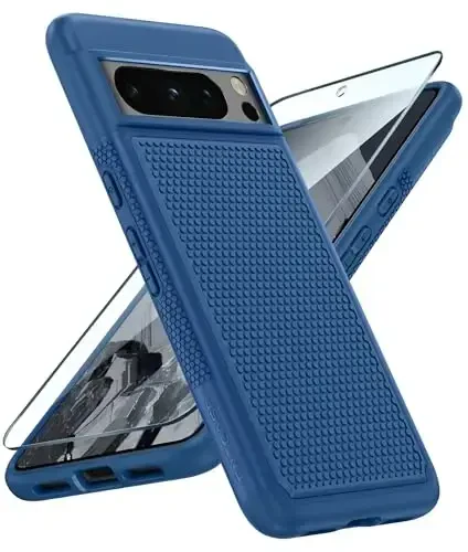 FNTCASE для Google Pixel 8-Pro: двухслойный противоударный защитный чехол для телефона | Нескользящая текстурированная задняя панель | Бампер военной защиты | Сверхпрочный прочный - FNTCASE