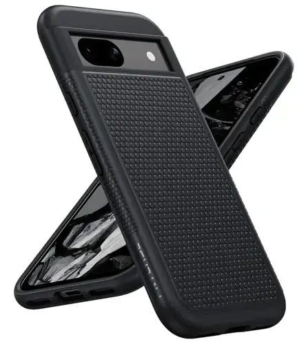 FNTCASE для Google Pixel 8A: Прочный двухслойный противоударный защитный чехол для телефона с гибридной матовой текстурированной оболочкой | Сверхпрочный прочный бампер военного класса для защиты от падений 