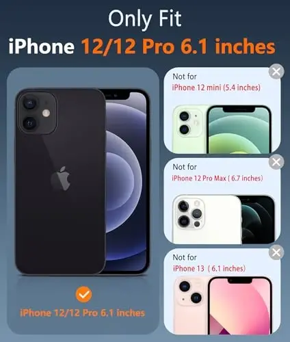 FNTCASE для iPhone 12: для iPhone 12 Pro Магнитный матовый текстурированный военный класс Защита от падения Полупрозрачный чехол - Тонкий прочный противоударный защитный бампер 