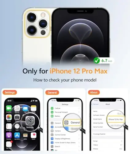 FNTCASE для iPhone 12 Pro Max: [Совместим с Magsafe] Полупрозрачный матовый магнитный чехол для телефона - Военная степень защиты от падений, противоударный защитный чехол - Черный - 2