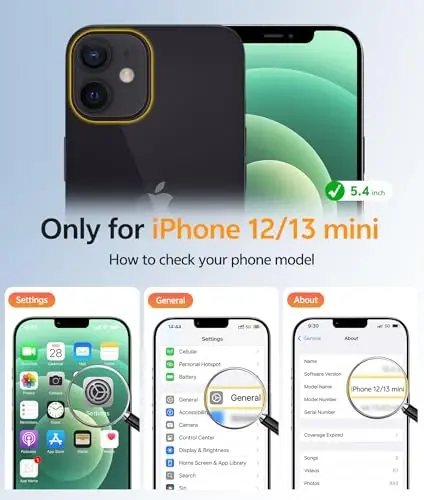 FNTCASE для iPhone 13 Mini: для iPhone 12 Mini [Совместим с Magsafe] Полупрозрачный матовый магнитный чехол - Военная степень защиты от падений Противоударные защитные чехлы - Зеленый - FNTCASE (1)