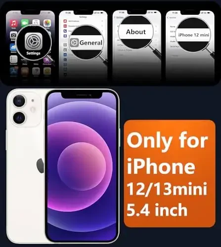 FNTCASE для iPhone 13 Mini: iPhone 12 Mini Магнитный матовый противоударный полупрозрачный чехол для телефона - Тонкий прочный бампер - 6