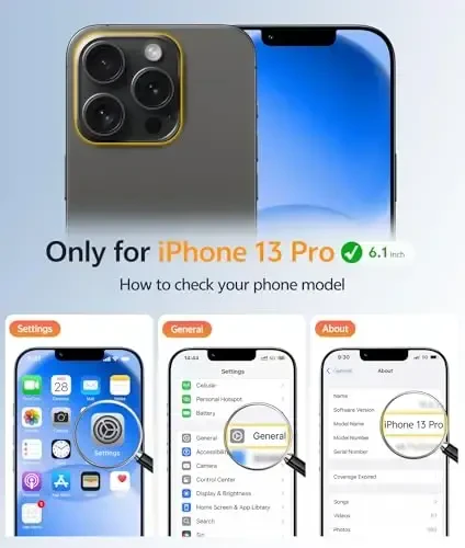 FNTCASE для iPhone 13 Pro: прочный магнитный чехол с защитной пленкой | Полупрозрачный матовый тонкий противоударный защитный чехол для телефона с защитой от падений - 2