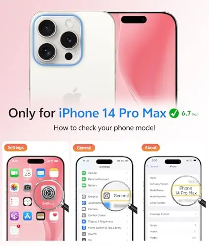 FNTCASE для iPhone 14 Pro Max: [Совместим с Magsafe] Полупрозрачные матовые чехлы с [Защитной пленкой] [Полная защита камеры] Противоударный защитный чехол военного класса - Светло-розовый - FNTCASE (1)