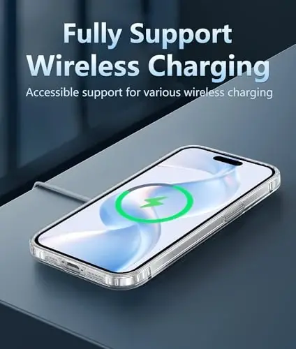 FNTCASE для iPhone 14 Pro: прозрачный тонкий защитный чехол | Противоударный тонкий нежелтеющий чехол и твердый кристальный ТПУ чехол (B-Clear) - 5