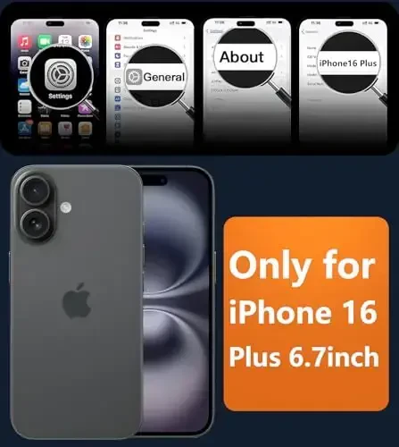 FNTCASE для iPhone 16 Plus: матовый текстурированный тонкий легкий полупрозрачный противоударный чехол для телефона военного класса - прочный защитный бампер - 2