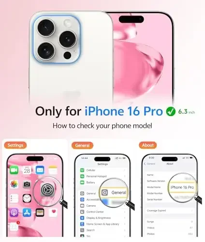 FNTCASE для iPhone 16 Pro: прочный магнитный чехол с защитной пленкой | Полупрозрачный матовый тонкий противоударный защитный чехол для телефона - 3