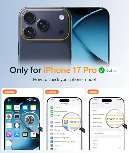 FNTCASE для iPhone 17 Pro: Магнитный матовый полупрозрачный противоударный тонкий чехол военного класса | Полная защита камеры | Тонкий, прочный защитный чехол - 2