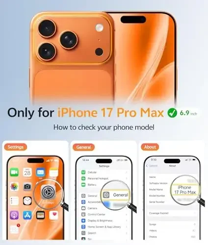 FNTCASE для iPhone 17 Pro-Max: Магнитный матовый полупрозрачный чехол, противоударный, тонкий, военный класс защиты | Полная защита камеры | Тонкий, прочный защитный чехол - 2