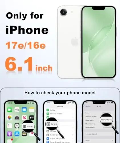 FNTCASE для iPhone 17e, чехол, светло-зеленый: полупрозрачные чехлы для iPhone 16e с поддержкой MagSafe, защитой камеры и закаленным защитным стеклом, защита от падений военного класса с высоты 4,1 м, матовое приятное на ощупь покрытие - 2