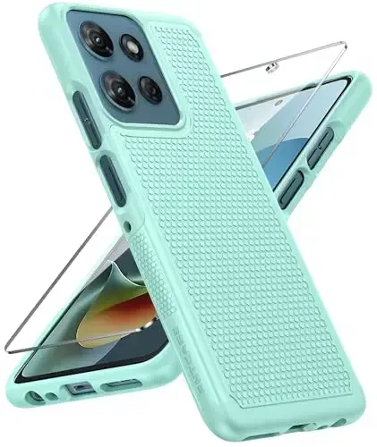 FNTCASE для Motorola Moto G-5G-2025: Moto G Power 2025, двухслойный защитный чехол для телефона, противоударный, прочный, с нескользящей текстурой - военная защита для Moto G 2025 - FNTCASE