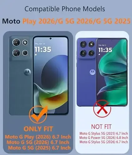 FNTCASE для Motorola Moto G-5G-2025: Moto G Power 2025, двухслойный защитный чехол для телефона, противоударный, прочный, с нескользящей текстурой - военная защита для Moto G 2025 - 2