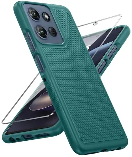 FNTCASE для Motorola Moto G-5G-2025: Moto G Power 2025, двухслойный защитный чехол для телефона, противоударный, прочный, с нескользящей текстурой - военный бампер для Moto G 2025 