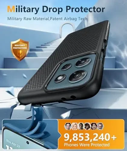 FNTCASE для Motorola Moto G-5G-2025: Moto G Power 2025, двухслойный защитный чехол для телефона, противоударный, прочный, с нескользящей текстурой - военный бампер для Moto G 2025 - 4