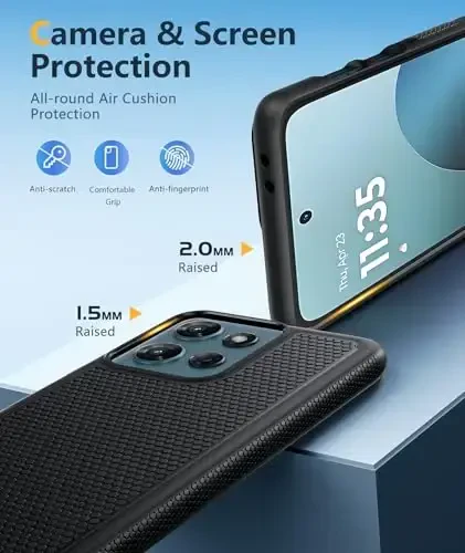 FNTCASE для Motorola Moto G-5G-2025: Moto G Power 2025, двухслойный защитный чехол для телефона, противоударный, прочный, с нескользящей текстурой - военный бампер для Moto G 2025 - 6