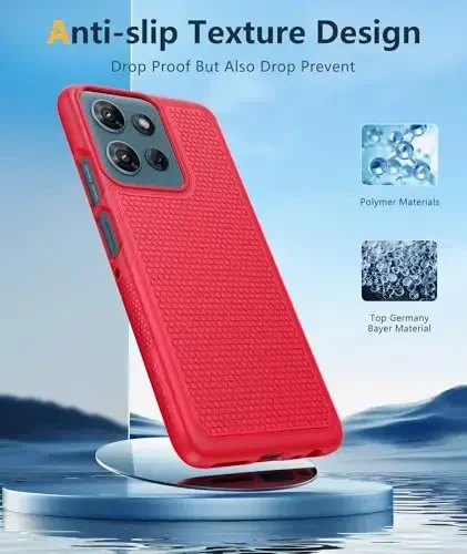 FNTCASE для Motorola Moto G-5G-2025: Moto G Power 2025, двухслойный защитный чехол для телефона, противоударный, прочный, с нескользящей текстурой - военный бампер для Moto G 2025 - 5