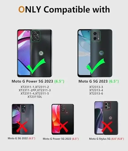 FNTCASE для Motorola Moto G Power 5G 2023: Moto G 5G 2023, двухслойный противоударный текстурированный чехол, прочный, гибридный тонкий чехол - FNTCASE (1)